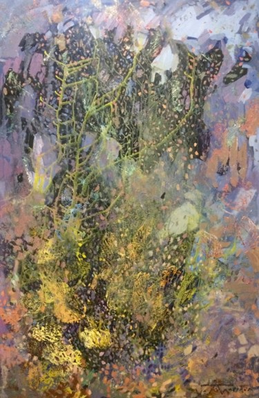 Картина под названием "Райский сад" - Полина Заремба, Подлинное произведение искусства, Масло