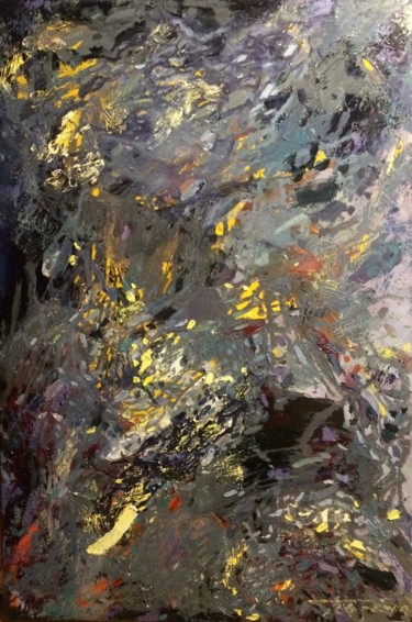 Картина под названием "Ночные прогулки" - Полина Заремба, Подлинное произведение искусства, Масло