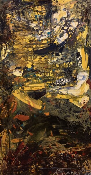 Картина под названием "Другая сторона Луны" - Полина Заремба, Подлинное произведение искусства, Масло