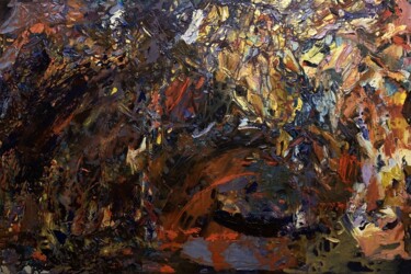 Картина под названием "Вулкан" - Полина Заремба, Подлинное произведение искусства, Масло