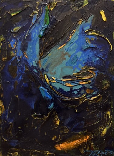Картина под названием "Бабочка" - Полина Заремба, Подлинное произведение искусства, Масло