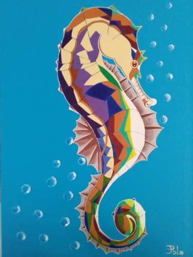 Peinture intitulée "L'arlequin des mers" par Polo'S Paintings, Œuvre d'art originale, Acrylique