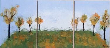 Картина под названием "October" - Poly, Подлинное произведение искусства, Акрил