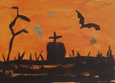 绘画 标题为“Cemetery, death, ha…” 由Poly, 原创艺术品, 丙烯