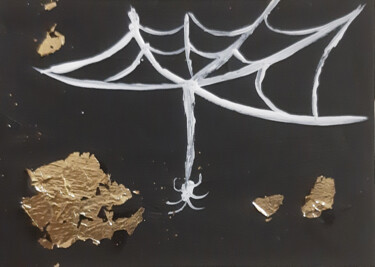 Pintura intitulada "Spider, halloween G…" por Poly, Obras de arte originais, Acrílico