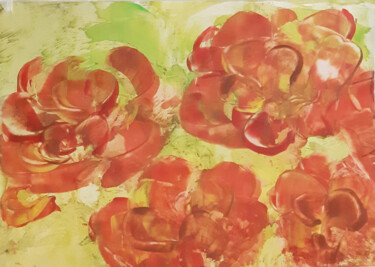 Картина под названием "Floral bouquet (hot…" - Poly, Подлинное произведение искусства, Воск