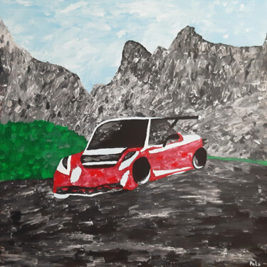 Painting titled "Auto (painting with…" by Poly, Original Artwork, Acrylic