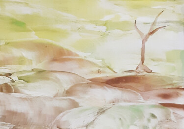 Pittura intitolato "Landscape, nature A…" da Poly, Opera d'arte originale, Cera