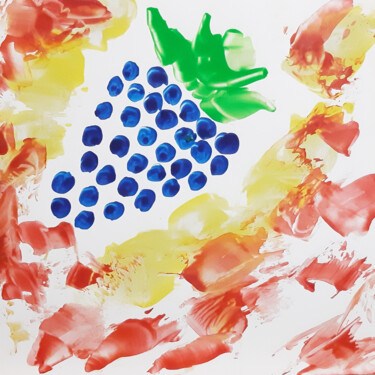Ζωγραφική με τίτλο "Bunch of grapes (or…" από Poly, Αυθεντικά έργα τέχνης, Κερί