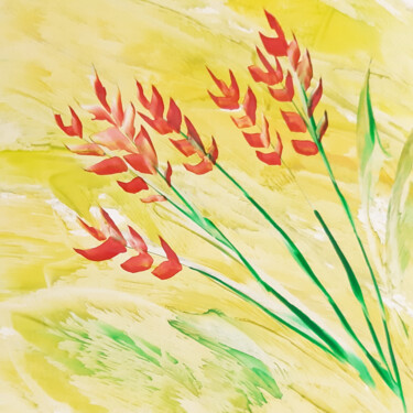 Картина под названием "Flower bouquet (ori…" - Poly, Подлинное произведение искусства, Воск