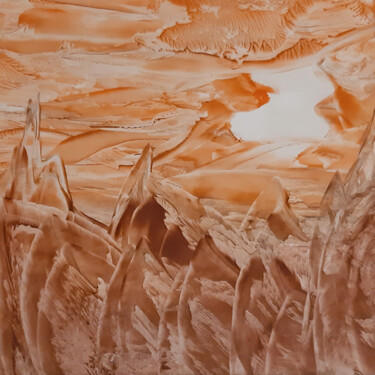 Malerei mit dem Titel "Mountain landscape…" von Poly, Original-Kunstwerk, Wachs