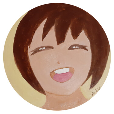 "Anime fun portrait…" başlıklı Tablo Poly tarafından, Orijinal sanat, Petrol Diğer sert panel üzerine monte edilmiş