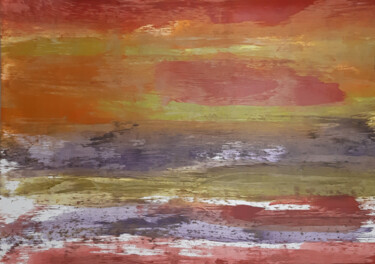 Painting titled "Sea and sunset (wax…" by Poly, Original Artwork, Wax
