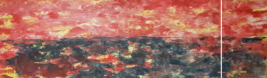 Pittura intitolato "Sea and sunset (mod…" da Poly, Opera d'arte originale, Cera