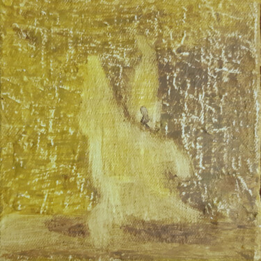 Картина под названием "Candle (old style p…" - Poly, Подлинное произведение искусства, Масло Установлен на Деревянная панель