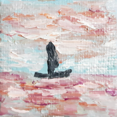 Peinture intitulée "Sailboat (painting…" par Poly, Œuvre d'art originale, Huile Monté sur Carton