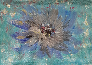 Painting titled "Morning flower (oil…" by Poly, Original Artwork, Oil Mounted on Cardboard