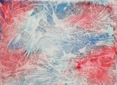 Картина под названием "Tender abstraction…" - Poly, Подлинное произведение искусства, Акварель Установлен на Деревянная пане…