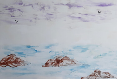 Картина под названием "The Dnieper River,…" - Poly, Подлинное произведение искусства, Воск