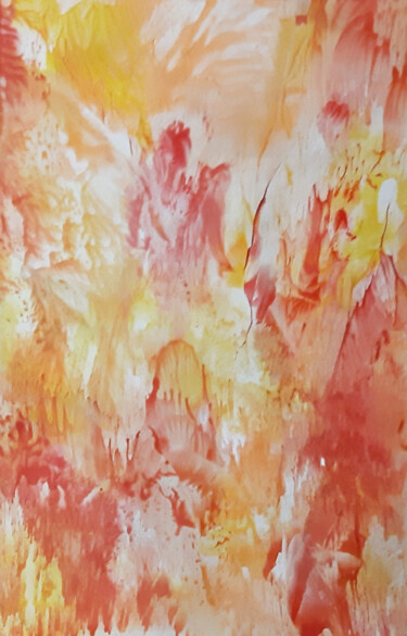 Painting titled "Fire" by Poly, Original Artwork, Wax