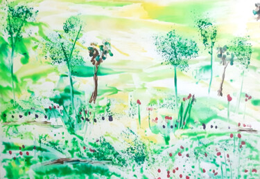 Malarstwo zatytułowany „Summer positive” autorstwa Poly, Oryginalna praca, Wosk
