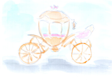 绘画 标题为“Carriage” 由Poly, 原创艺术品, 水彩
