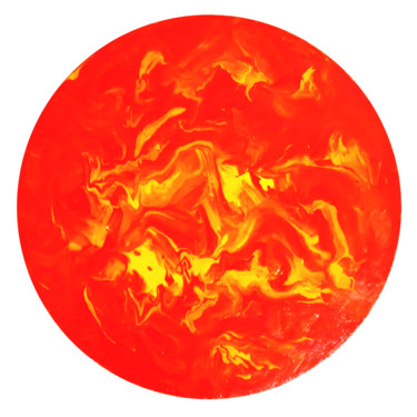 Fire-breathing Dragon (original painting on linen canvas) Painting titled "Fire-breathing Drag…" by Vera Polyachenko, Original Art, Acrylic Mounted on Other rigid panel