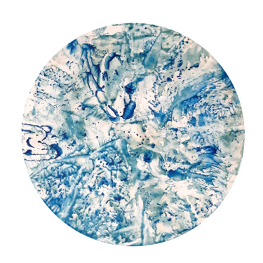 Sea. Wax painting on canvas, encaustic Painting titled "Sea. Wax painting o…" by Vera Polyachenko, Original Art, Wax Mounted on Other rigid panel
