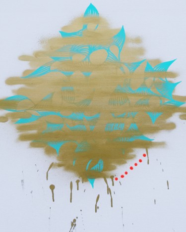 Peinture intitulée "le savoir rend flou" par Polymorphe77, Œuvre d'art originale, Bombe aérosol