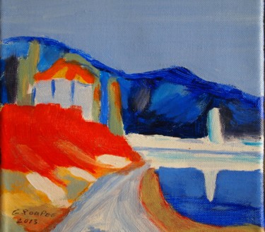bord de mer Peinture intitulée "bord de mer" par Gerard Pompee, Œuvre d'art originale, Acrylique