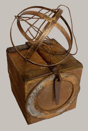 Sculpture titled "El secret de Penèlo…" by Isabel Pons Tello, Original Artwork, Metals