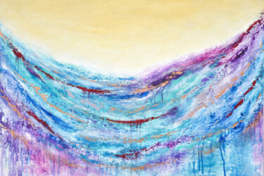 Malarstwo zatytułowany „Wave of Bliss” autorstwa Pooja Muthuraj, Oryginalna praca, Akryl Zamontowany na Drewniana rama noszy
