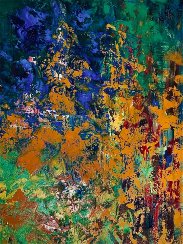 Ζωγραφική με τίτλο "From Van Gogh's Pal…" από Pooja Verma, Αυθεντικά έργα τέχνης, Ακρυλικό