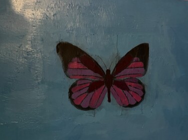 Painting titled "Papillon" by Poongraphy, Original Artwork, Acrylic Mounted on Wood Stretcher frame