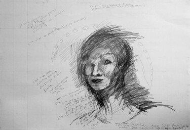 Dessin intitulée "A Lysergic Portrait…" par Pootshee, Œuvre d'art originale, Crayon