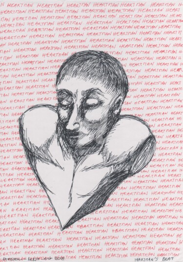Dessin intitulée "Heartman's Beat" par Pootshee, Œuvre d'art originale, Autre