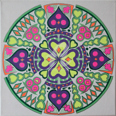 Dessin intitulée "mandala-canvas-02" par Pootshee, Œuvre d'art originale, Marqueur