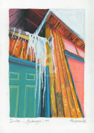Dessin intitulée "20-Icicles-Anchorag…" par Pootshee, Œuvre d'art originale, Pastel