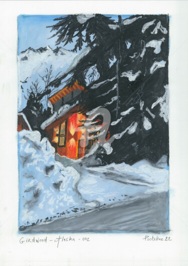 Dessin intitulée "28-Girdwood-Alaska-…" par Pootshee, Œuvre d'art originale, Pastel