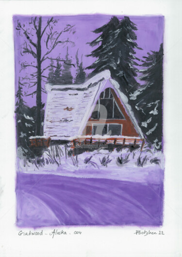 Dessin intitulée "36-Girdwood-Alaska-…" par Pootshee, Œuvre d'art originale, Pastel