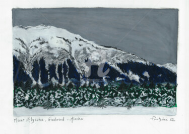 Drawing titled "41-Mount Alyeska-Gi…" by Pootshee, Original Artwork, Pastel