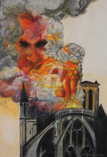 Dessin intitulée "The firestarter" par Pootshee, Œuvre d'art originale, Pastel