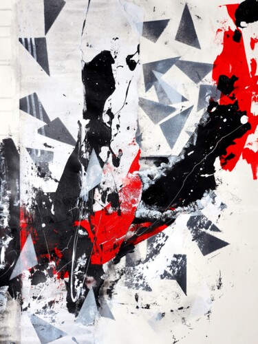 Картина под названием "Black 04" - Poonam Choudhary, Подлинное произведение искусства, Акрил Установлен на плексиглас