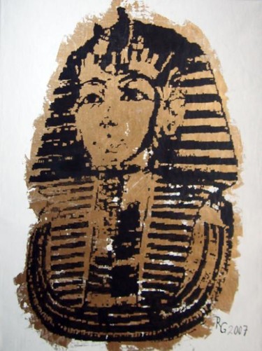 Malerei mit dem Titel "King Tut" von Günther Roth, Original-Kunstwerk