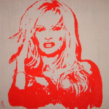 Malerei mit dem Titel "Pamela Anderson" von Günther Roth, Original-Kunstwerk