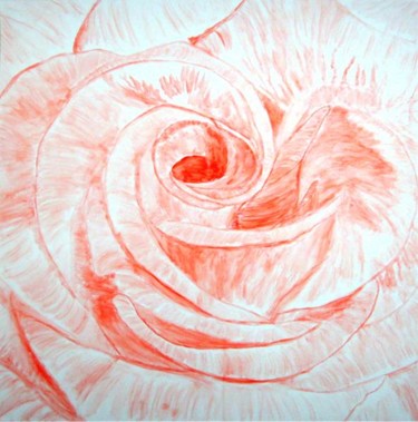 Malerei mit dem Titel "Rote Rose" von Günther Roth, Original-Kunstwerk