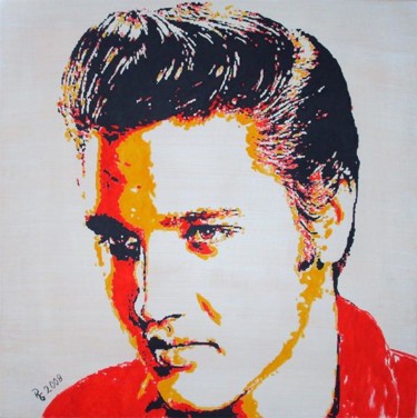 Malerei mit dem Titel "Elvis - Teddybear" von Günther Roth, Original-Kunstwerk