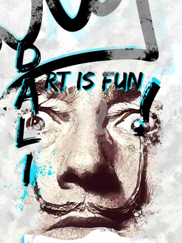 Arte digitale intitolato "ART IS FUN !" da Géraldine Claus, Opera d'arte originale, Fotomontaggio