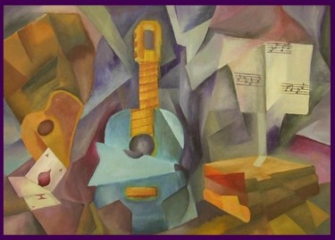 Painting titled "Cubism" by Emutz, Original Artwork, Oil