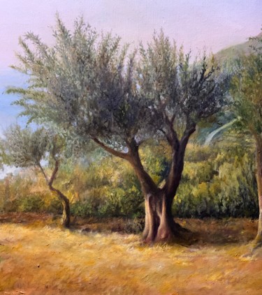 "Hill of olives" başlıklı Tablo Joan Popli tarafından, Orijinal sanat, Petrol